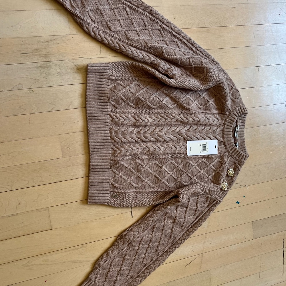 Cable Knit Brown Sweater